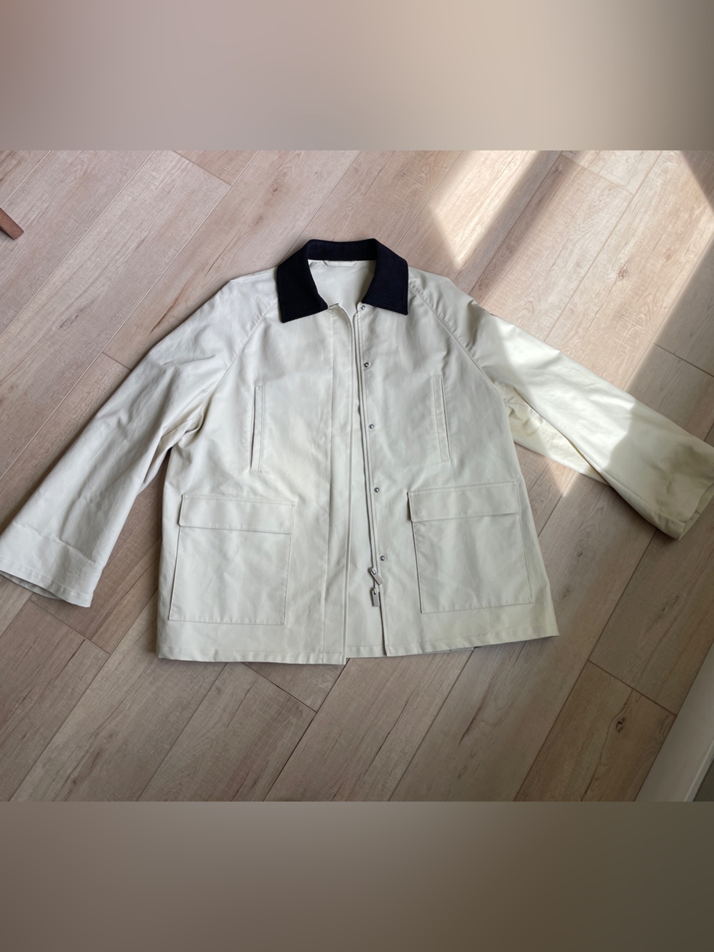 Toteme Summer Country Wax Cotton Jacket with Silver Hardware